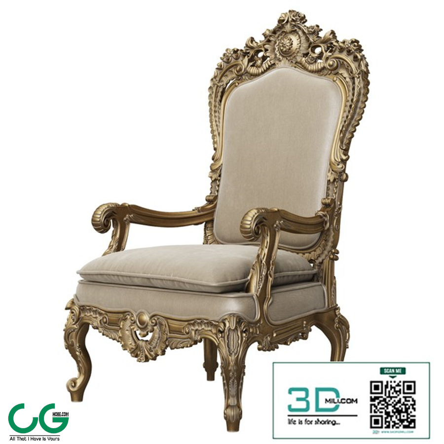 Asnaghi Interiors Throne Armchair art.19246