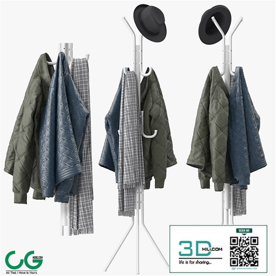 Metal Tripod Stand Coat Rack