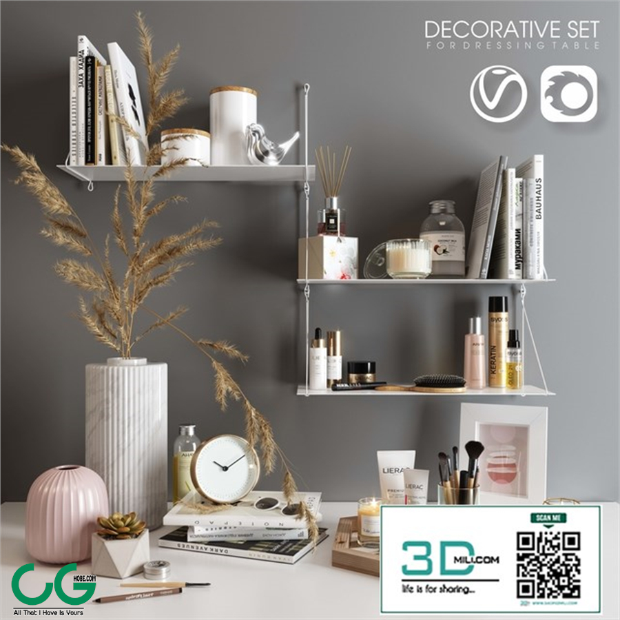 Decorative set for dressing table