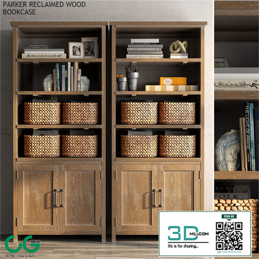 Pottery barn PARKER RECLAIMED WOOD BOOKCASE
