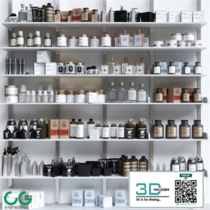 A large set of cosmetics for beauty salons and in the supermarket