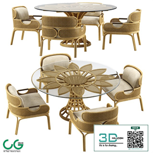 Mcguire Sunflower dining set