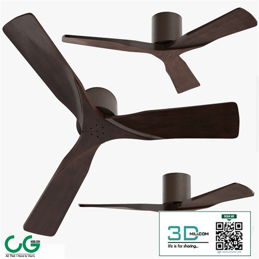 Matthews Irene 3-Blade Walnut-Bronze Hugger Ceiling Fan