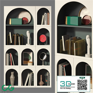 Bookcase Bonaldo set 02