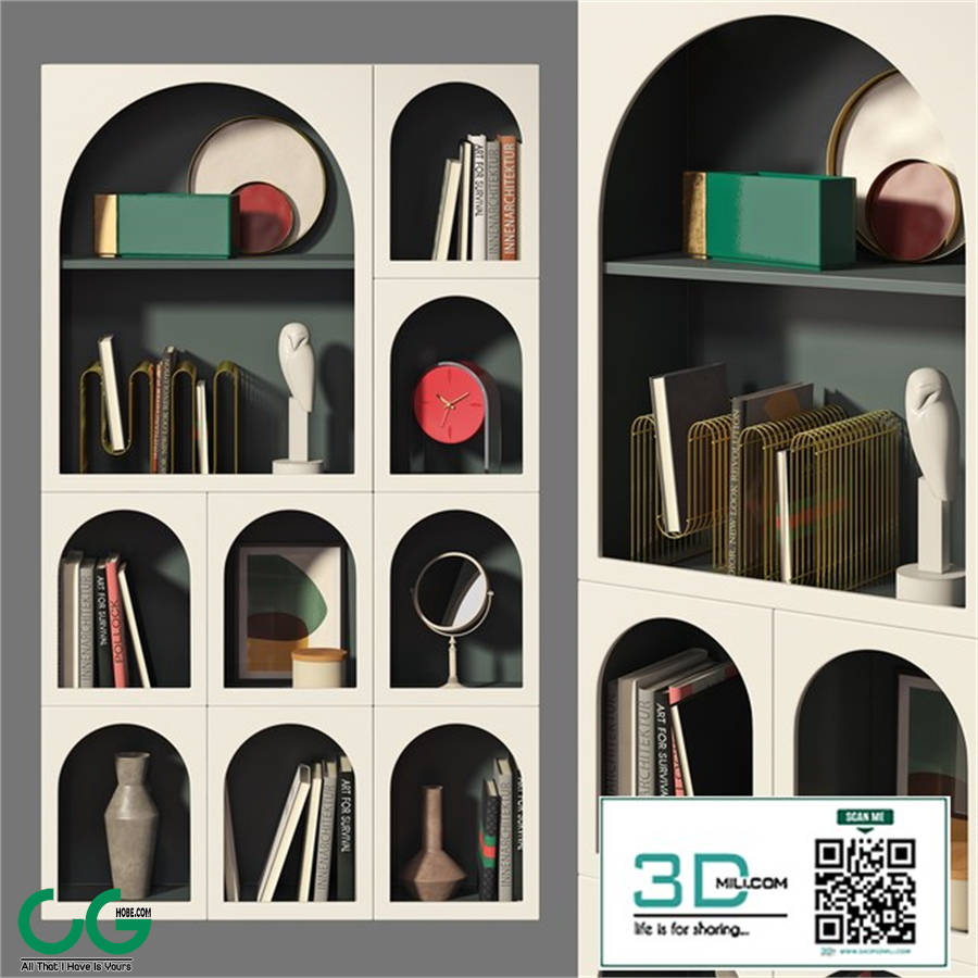 Bookcase Bonaldo set 02