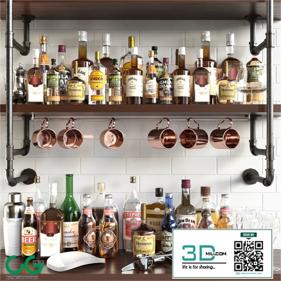 A collection of alcoholic drinks with a copper accent