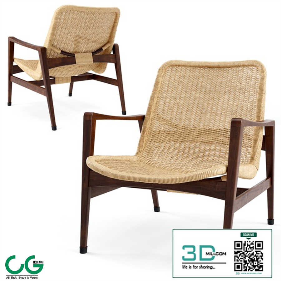 Vintage Lounge Chair Manufactured by Yamakawa Rattan