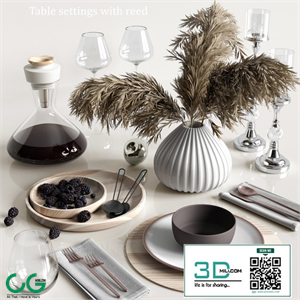 Table settings with reed