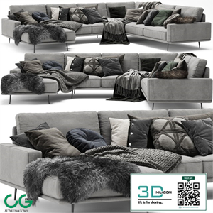 Scandinavian Set - BoConcept Carlton Sofa