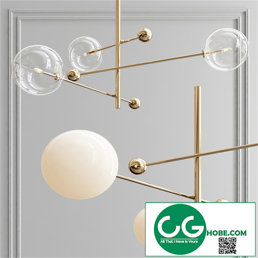 RD15 3 Arm Chandelier