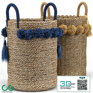 Big Sur Basket, Tassel Basket