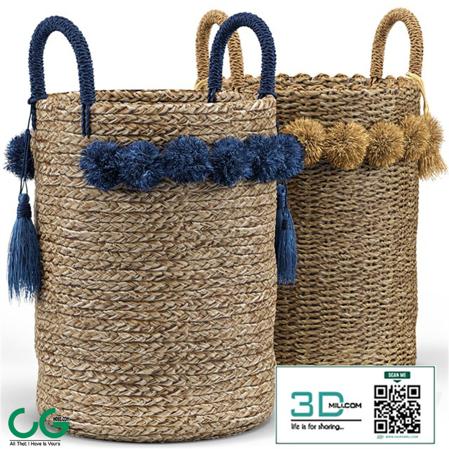 Big Sur Basket, Tassel Basket