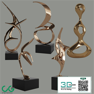 Sculptures decor set by Tom Bennett & Charles Westgarth