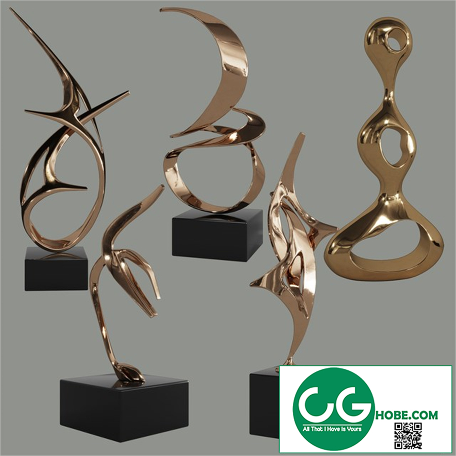 Sculptures decor set by Tom Bennett & Charles Westgarth
