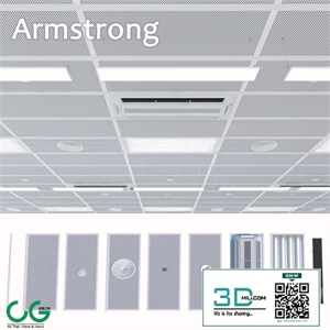 Armstrong ceiling system with a set of elements 2