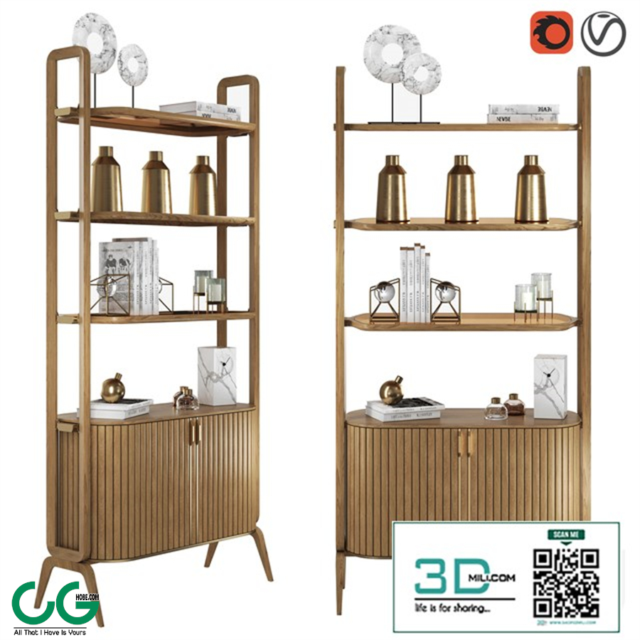 EDEN-ROCK Bookcase Design Sacha Lakic