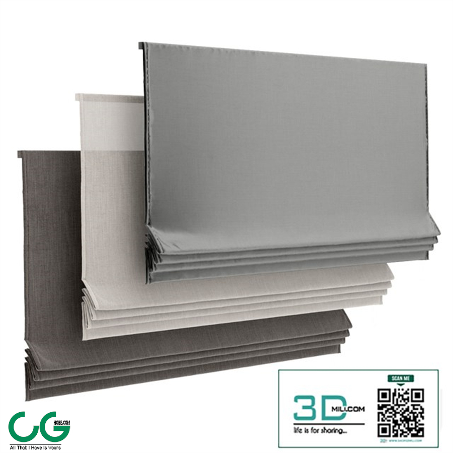 RH Flat Romain Shade 1500 mm