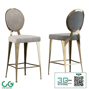 Miss stool with uncovered backrest