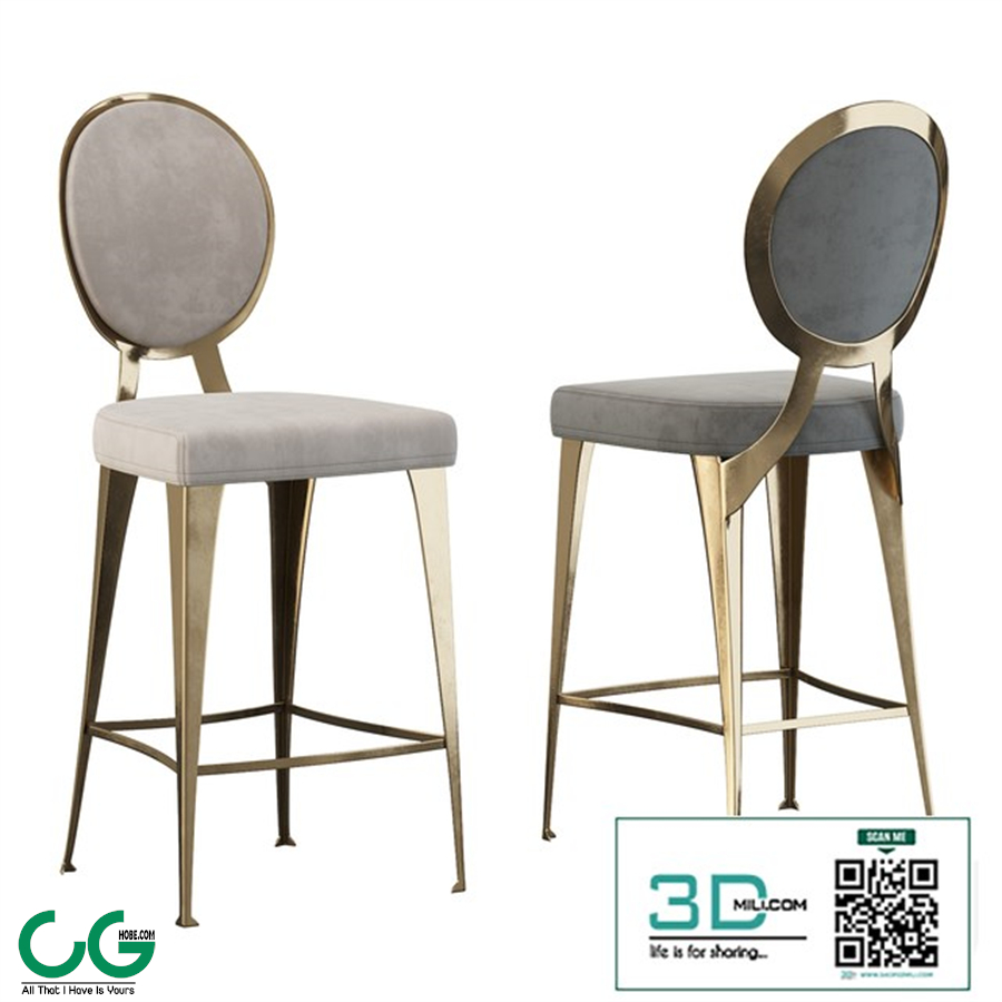 Miss stool with uncovered backrest