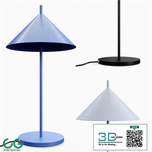 HKLiving metal triangle table lamp M - 4 colors