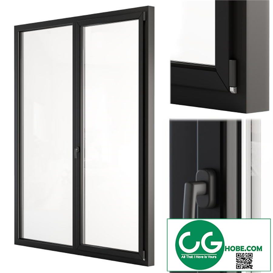 Glass Modern Door Black