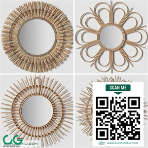 Rattan mirrors