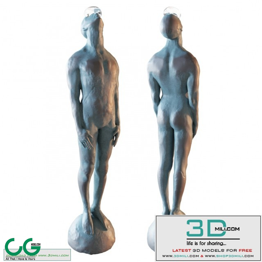 Sculptor statue 3d model