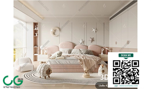 Modern Girl room kid room children room 73 3d model