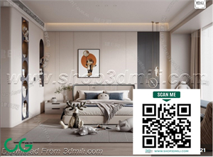 Modern boy room kid room children room 56 3d model