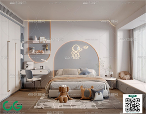 Modern boy room kid room children room 65 3d model