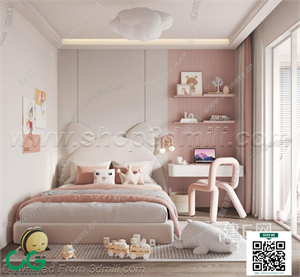 Modern Girl room kid room children room 63 3d model