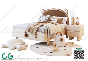 Modern Girl room kid room children room 52 3d model