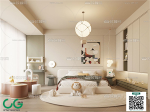 Modern boy room kid room children room 47 3d model