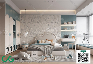 Modern boy room kid room children room 50 3d model