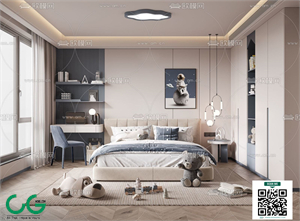 Modern boy room kid room children room 51 3d model