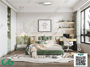 Modern boy room kid room children room 52 3d model