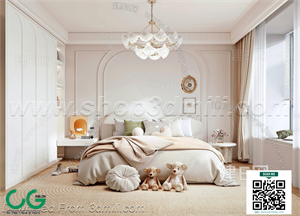 Modern Girl room kid room children room 50 3d model