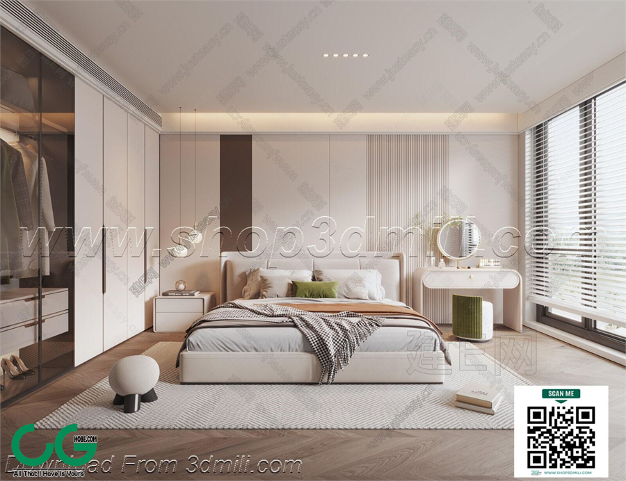 Modern Girl room kid room children room 67 3d model