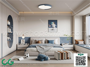Modern boy room kid room children room 72 3d model