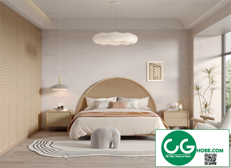 Modern Girl room kid room children room 44 3d model