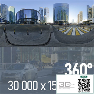 Panorama 360. Moscow City. View of the Novotel.