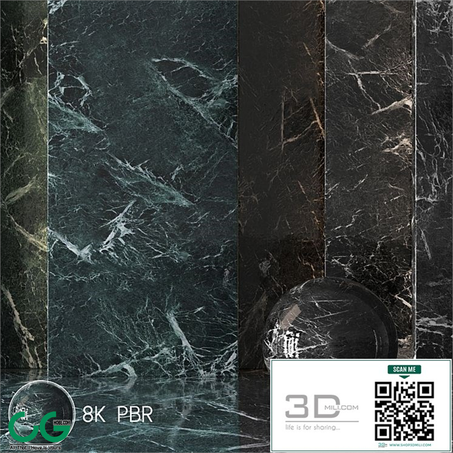 2 Marble Material 8K (Seamless, Tileable) DrCG No 72