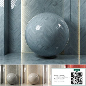 (4k)(5colors)Carolina Polished Ceramic Wall Tiles Set 1-(Seamless, pbr)