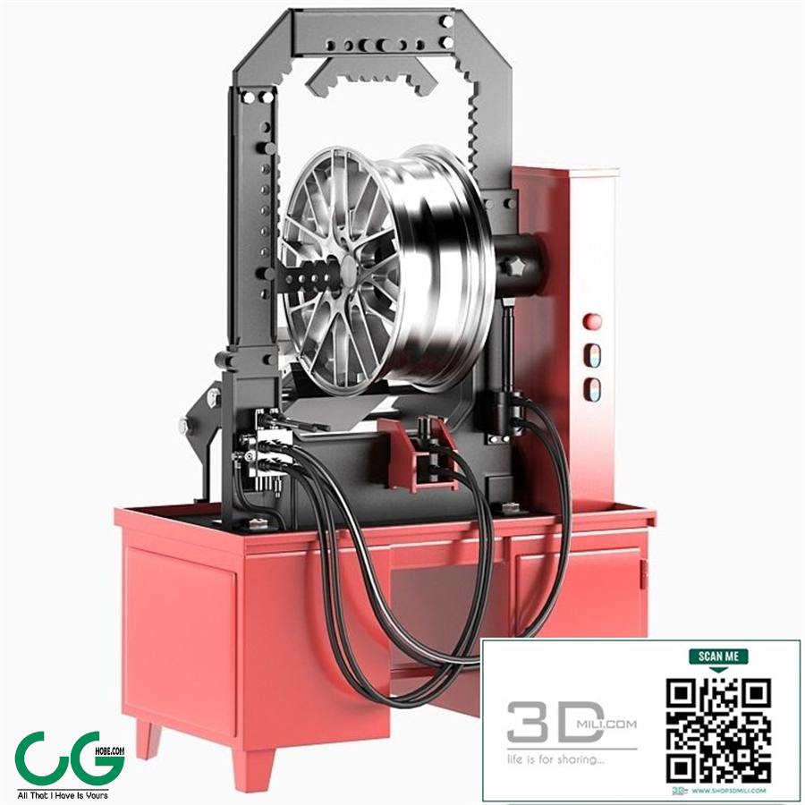 Stand for straightening alloy wheels