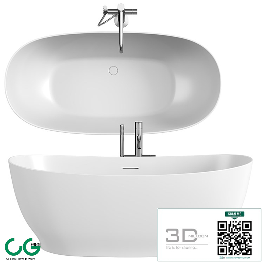 neoro n50 freestanding bath L 165 W 78 H 61 cm