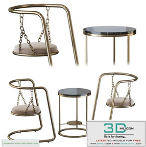 3dsMax chair table