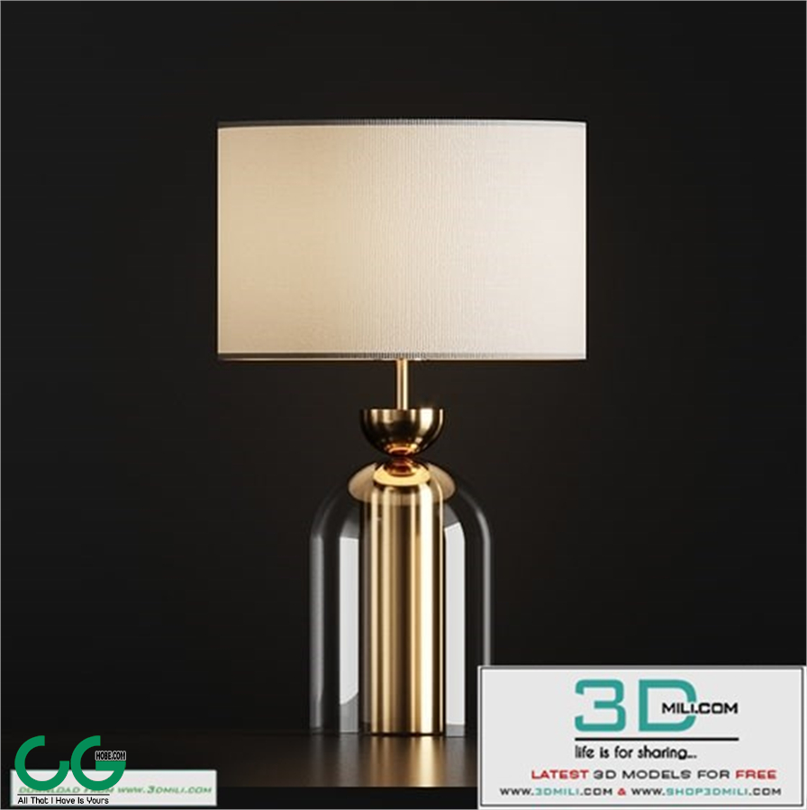 Bell jar table lamp