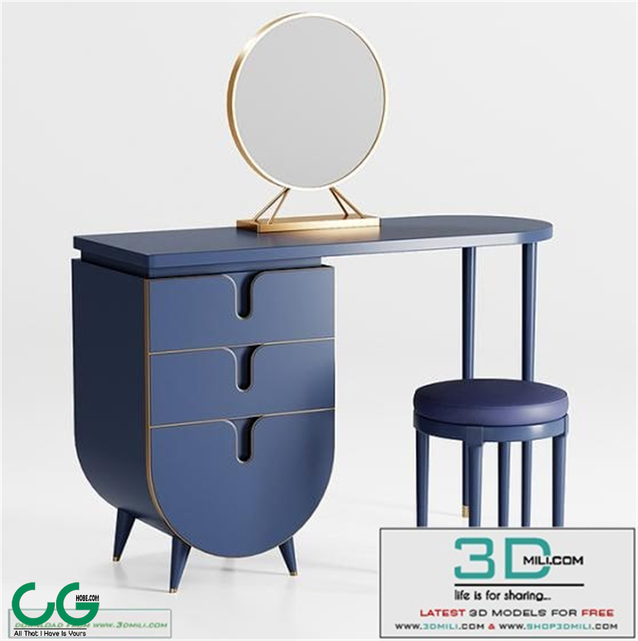 Homary - Modern Makeup Vanity Set with Mirror 01