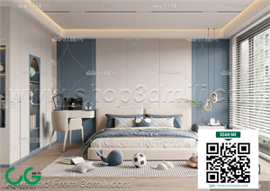 Modern boy room kid room children room 21 3d model