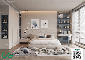 Modern boy room kid room children room 27 3d model